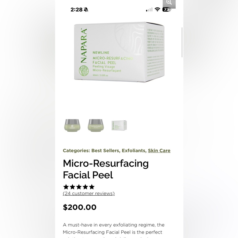 White Micro-Resurfacing Facial Peel - Picture 2 of 2